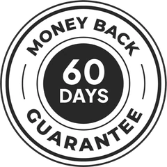 60-day money-back guarantee seal